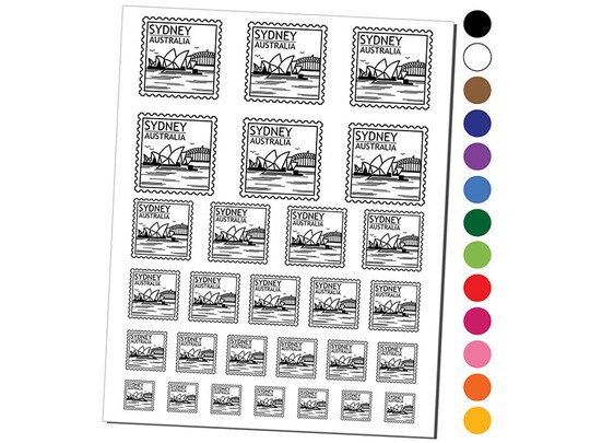 Sniggle Sloth; Sydney Opera House Australia Destination Travel Temporary Tattoo Water Resistant Fake Body Art Set Collection; Category:Temporary Tattoos; Image:1
